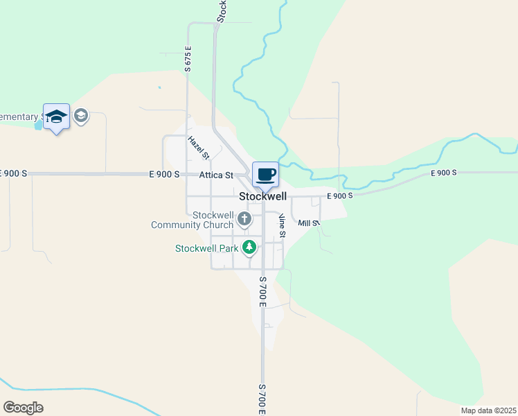map of restaurants, bars, coffee shops, grocery stores, and more near 6940 Church Street in Lafayette