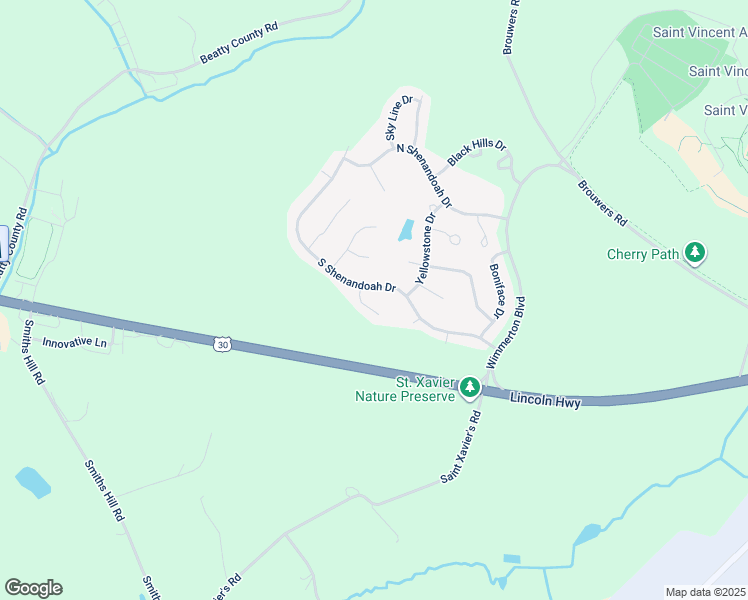 map of restaurants, bars, coffee shops, grocery stores, and more near 105 Carlsbad Court in Latrobe