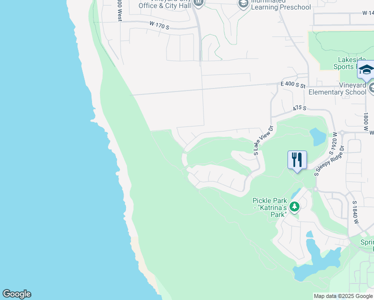 map of restaurants, bars, coffee shops, grocery stores, and more near 37 Westlake Drive in Vineyard