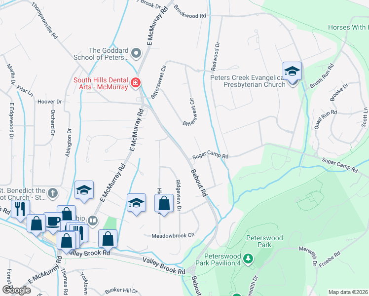 map of restaurants, bars, coffee shops, grocery stores, and more near 906 Bebout Road in Venetia