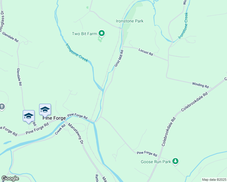 map of restaurants, bars, coffee shops, grocery stores, and more near 63 Grist Mill Road in Boyertown