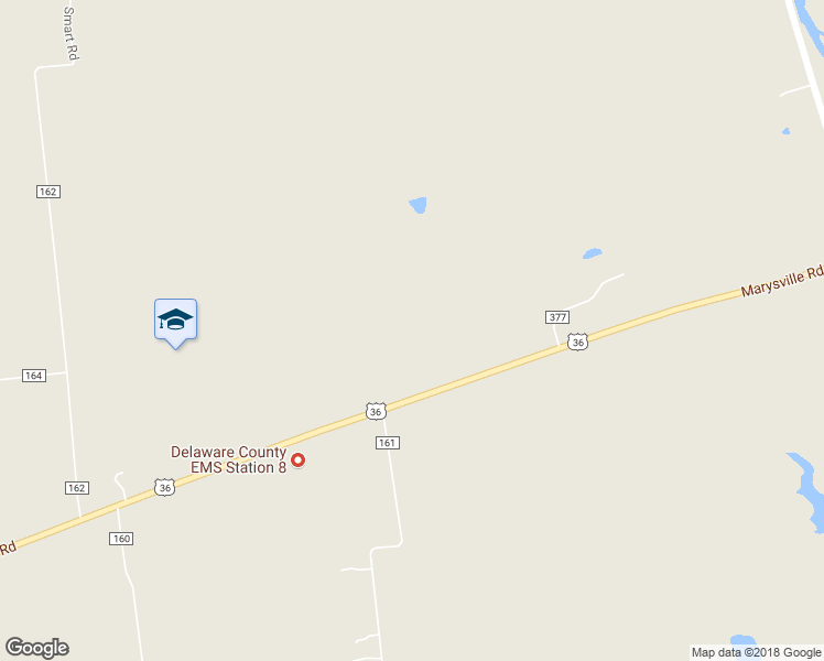 map of restaurants, bars, coffee shops, grocery stores, and more near 6140 Marysville Road in Ostrander