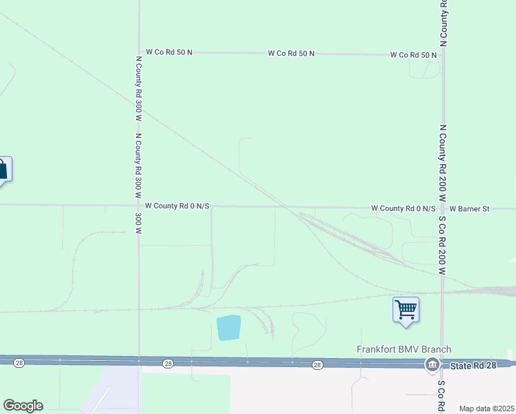 map of restaurants, bars, coffee shops, grocery stores, and more near 2611 West Co Road 0 Ns in Frankfort