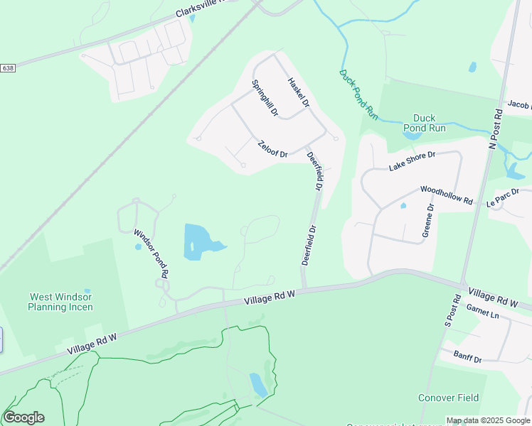 map of restaurants, bars, coffee shops, grocery stores, and more near 59 Warwick Road in West Windsor Township