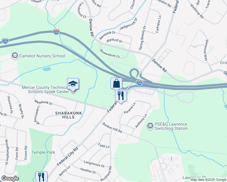 map of restaurants, bars, coffee shops, grocery stores, and more near 87 Federal City Road in Lawrenceville