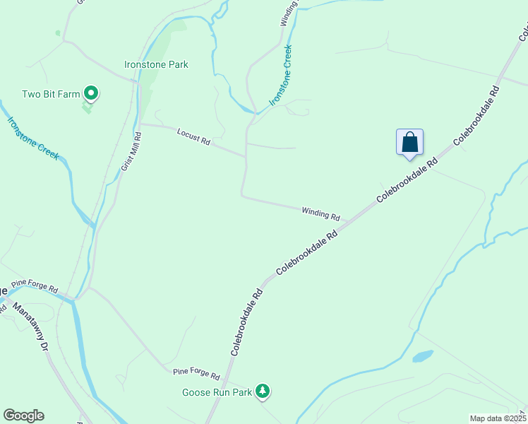 map of restaurants, bars, coffee shops, grocery stores, and more near 63 Winding Road in Boyertown