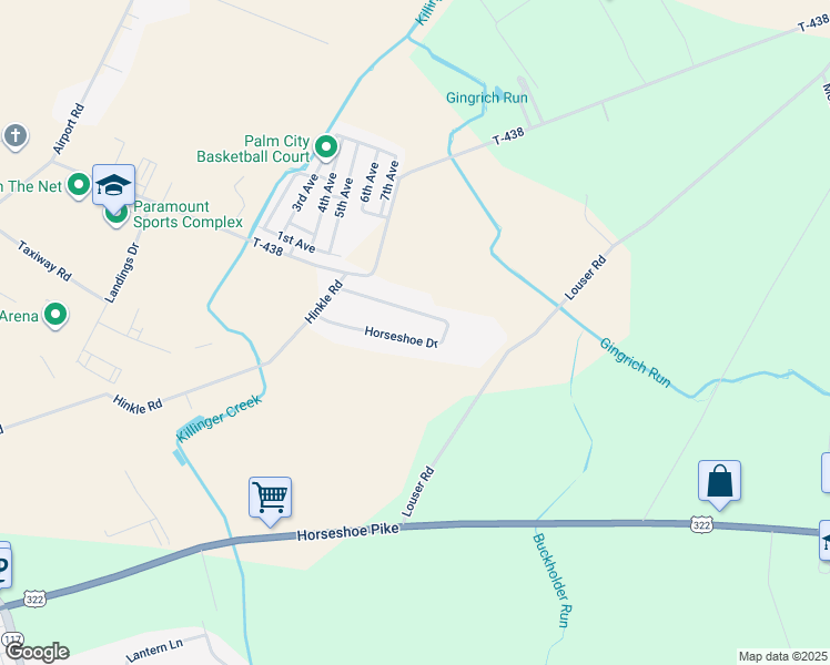 map of restaurants, bars, coffee shops, grocery stores, and more near 236 Horseshoe Drive in Annville