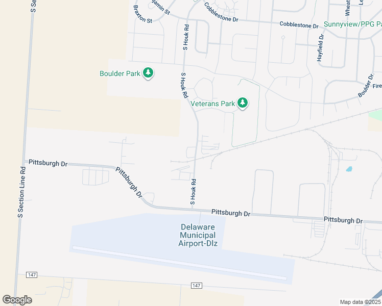 map of restaurants, bars, coffee shops, grocery stores, and more near 1188 South Houk Road in Delaware