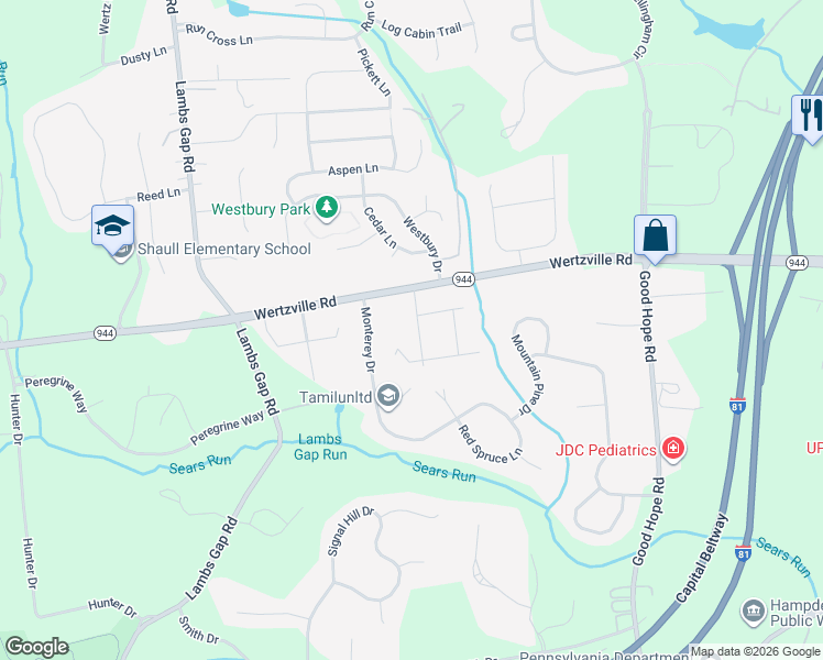 map of restaurants, bars, coffee shops, grocery stores, and more near 1969 Randall Road in Enola