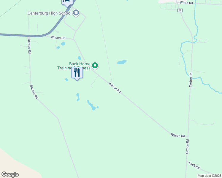 map of restaurants, bars, coffee shops, grocery stores, and more near 2941 Wilson Road in Centerburg