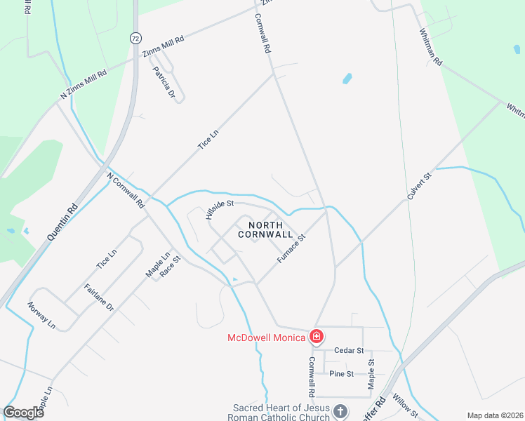 map of restaurants, bars, coffee shops, grocery stores, and more near 208 Karinch Street in Lebanon