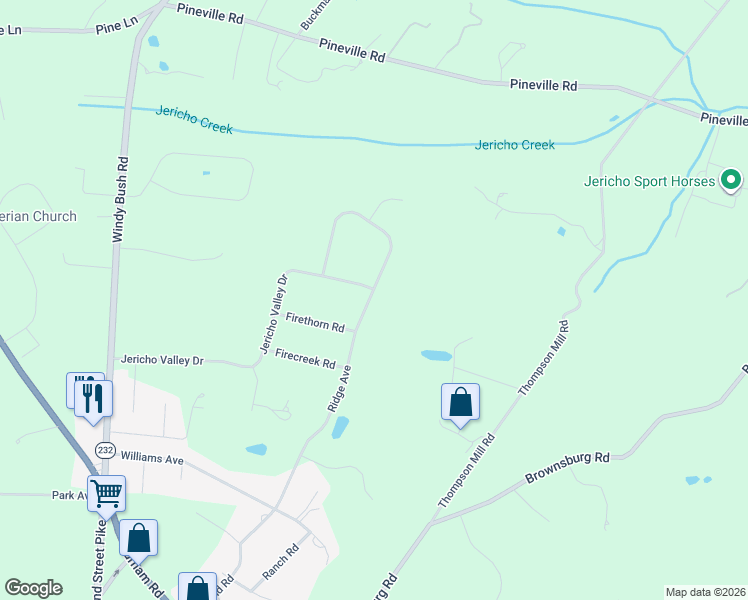map of restaurants, bars, coffee shops, grocery stores, and more near 325 Ridge Avenue in Newtown
