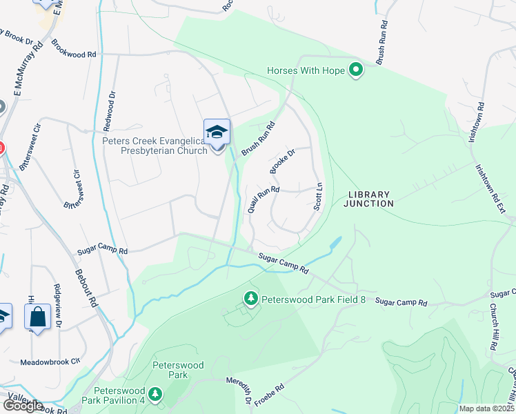 map of restaurants, bars, coffee shops, grocery stores, and more near 232 Quail Run Road in Venetia