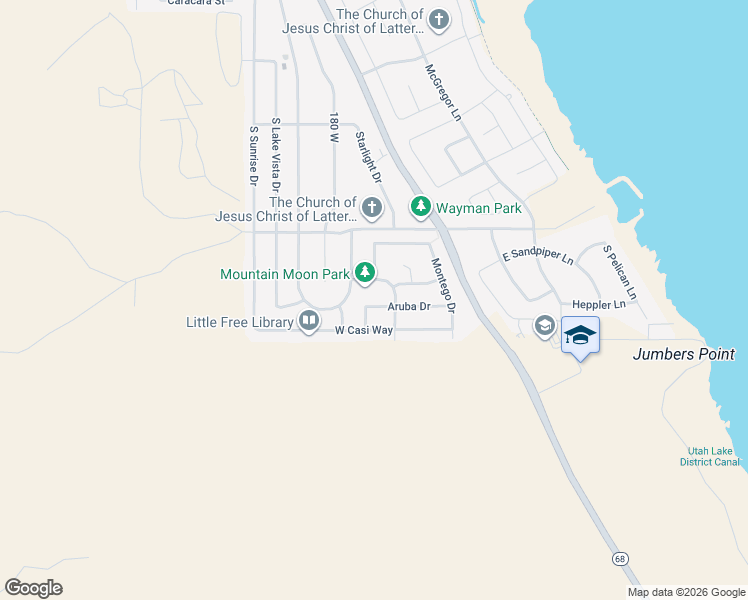 map of restaurants, bars, coffee shops, grocery stores, and more near 172 Aruba Drive in Saratoga Springs