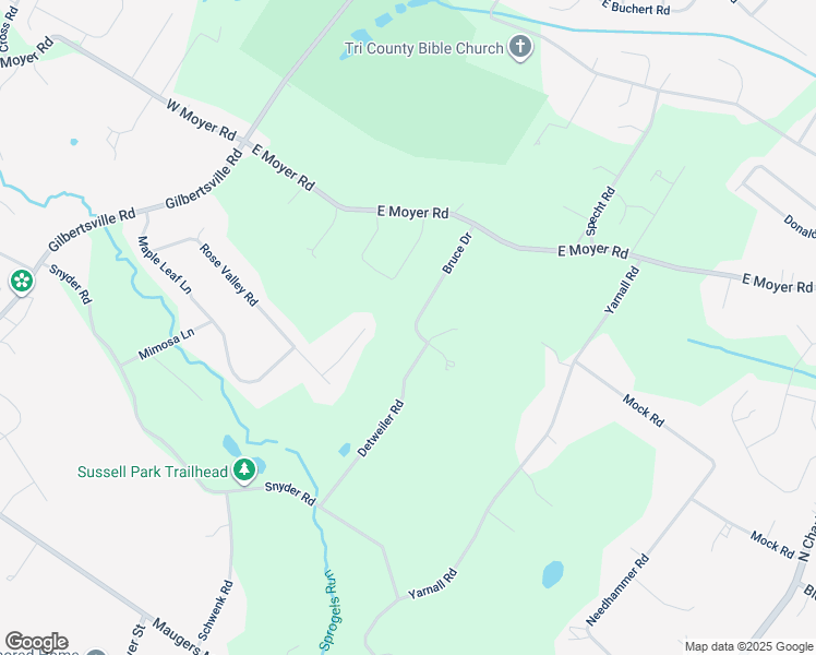 map of restaurants, bars, coffee shops, grocery stores, and more near 2217 Bruce Drive in Pottstown