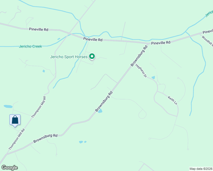 map of restaurants, bars, coffee shops, grocery stores, and more near 439 Brownsburg Road in Newtown