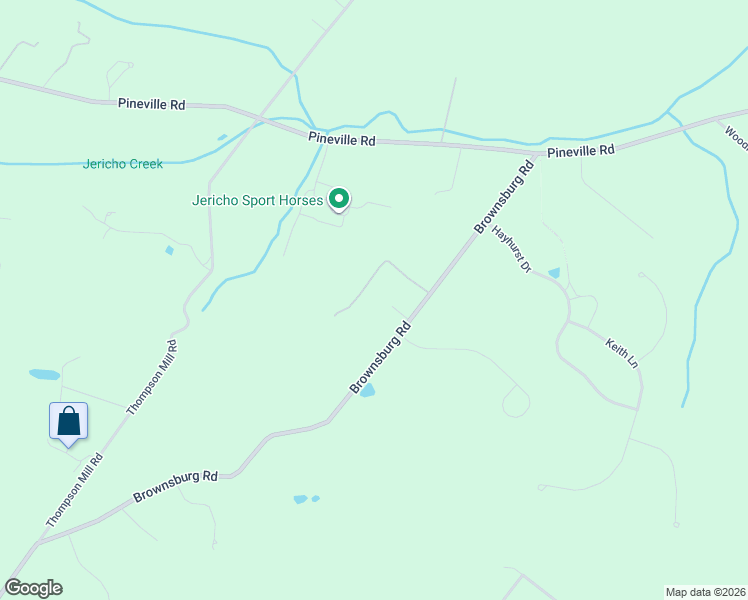 map of restaurants, bars, coffee shops, grocery stores, and more near 439 Brownsburg Road in Newtown