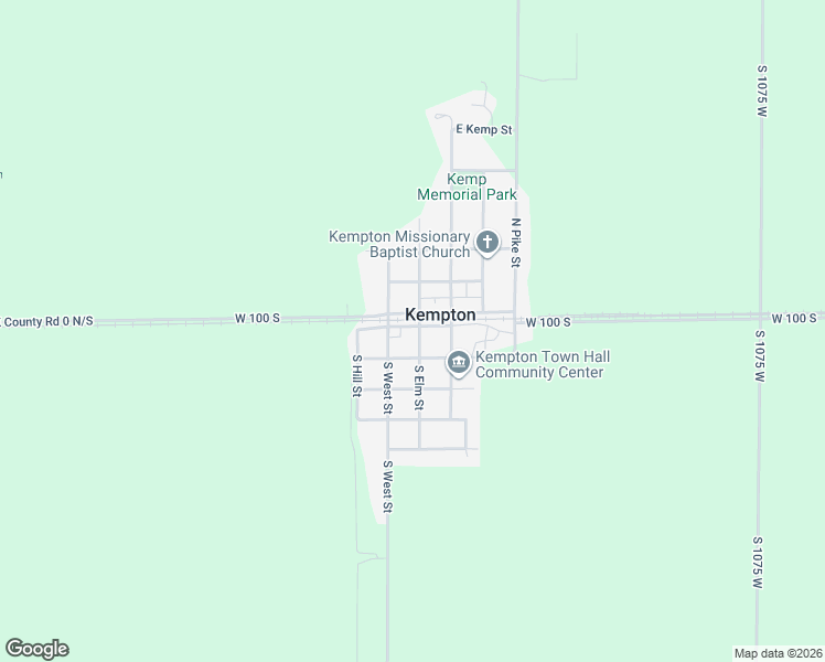 map of restaurants, bars, coffee shops, grocery stores, and more near 123 West Railroad Street in Kempton