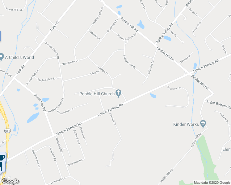 map of restaurants, bars, coffee shops, grocery stores, and more near 135 Woodcrest Lane in Doylestown