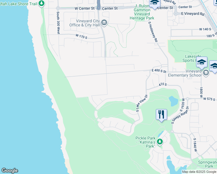 map of restaurants, bars, coffee shops, grocery stores, and more near 481 South Main Street in Vineyard