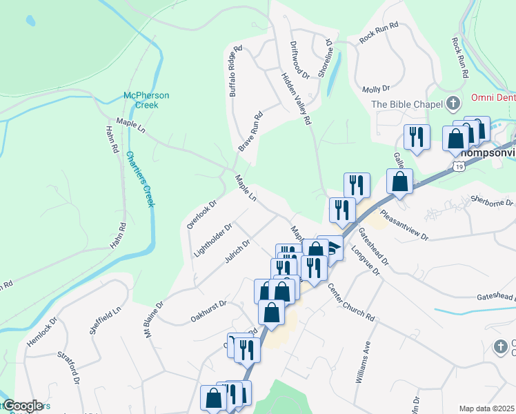 map of restaurants, bars, coffee shops, grocery stores, and more near 101 Lightholder Drive in McMurray
