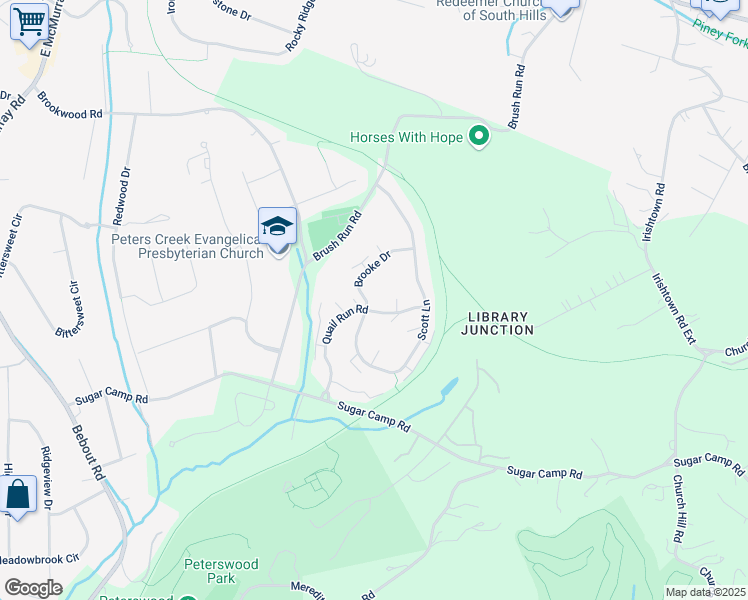 map of restaurants, bars, coffee shops, grocery stores, and more near 106 Brooke Drive in Venetia