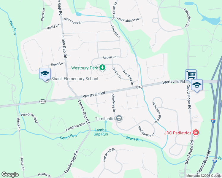 map of restaurants, bars, coffee shops, grocery stores, and more near 5700 Wertzville Rd in Enola