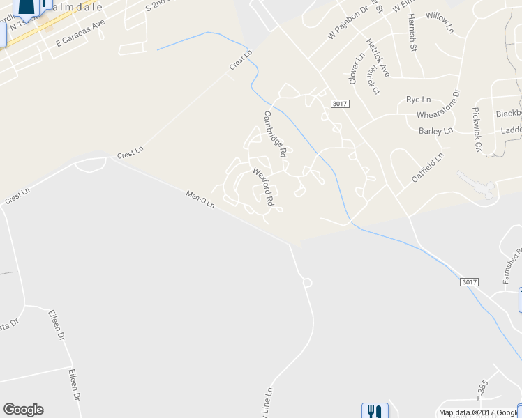 map of restaurants, bars, coffee shops, grocery stores, and more near 1961 Wexford Road in Palmyra