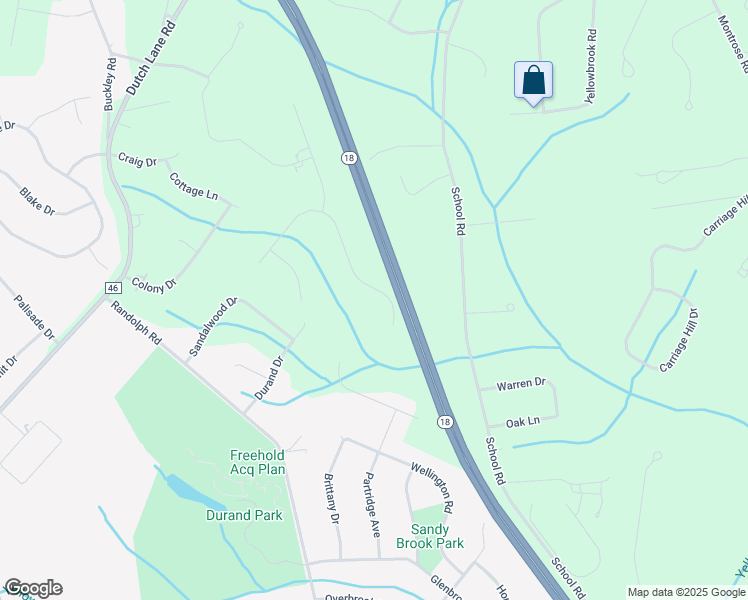 map of restaurants, bars, coffee shops, grocery stores, and more near 16 Diamond Hill Road in Marlboro Township