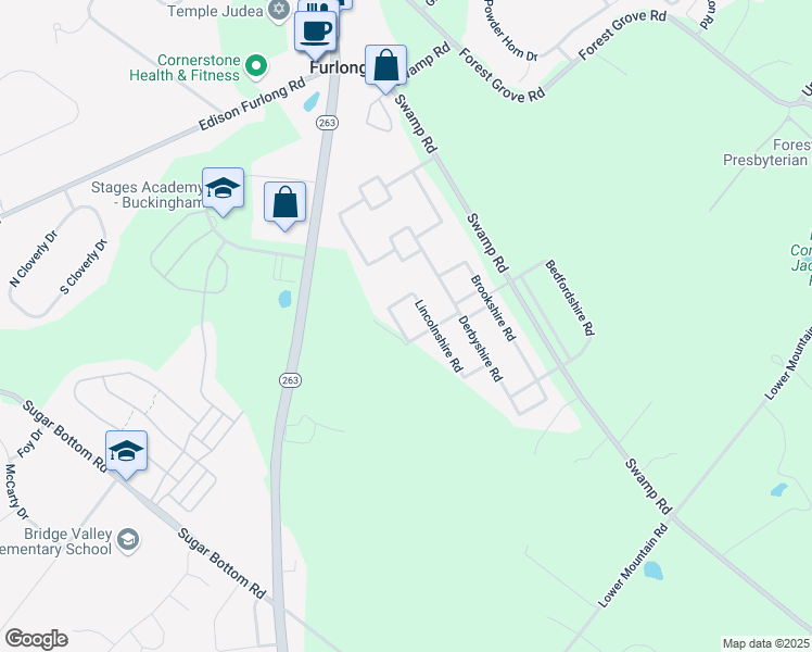 map of restaurants, bars, coffee shops, grocery stores, and more near 3314 Lancashire Road in Furlong