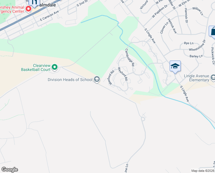 map of restaurants, bars, coffee shops, grocery stores, and more near 2132 Wexford Road in Palmyra