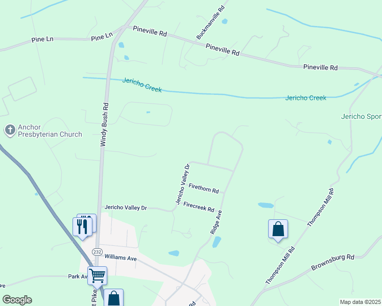 map of restaurants, bars, coffee shops, grocery stores, and more near 324 Hunters Wood Drive in Newtown