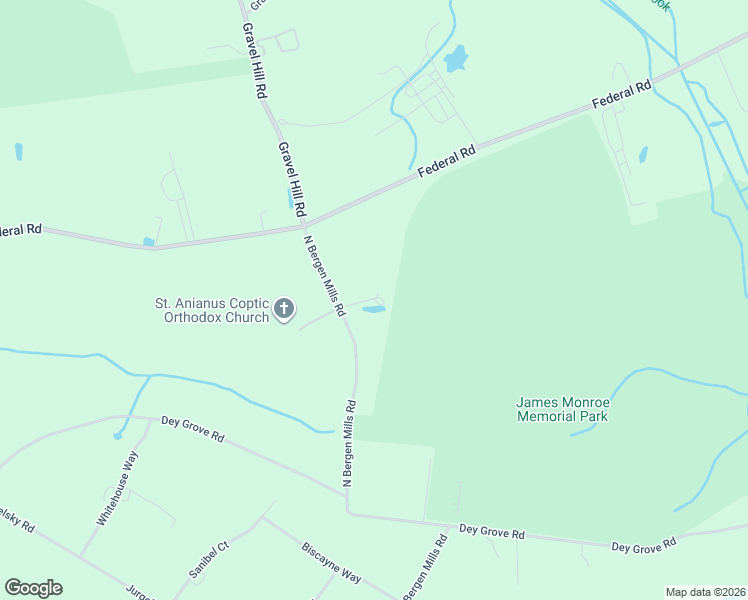 map of restaurants, bars, coffee shops, grocery stores, and more near 134 North Bergen Mills Road in Monroe Township