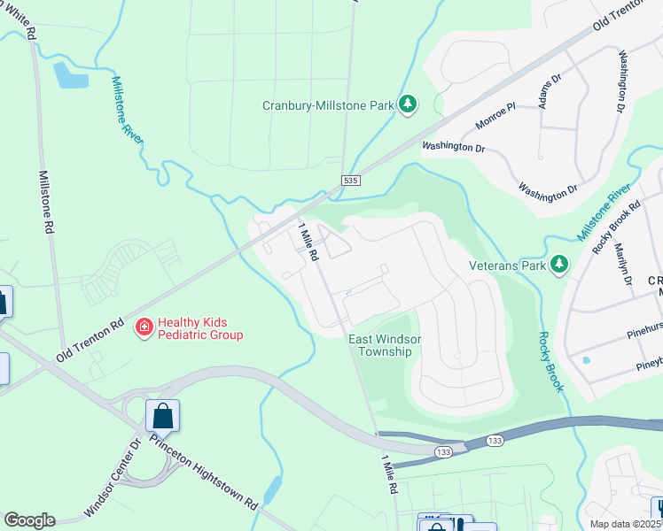 map of restaurants, bars, coffee shops, grocery stores, and more near 334 Wood Mill Drive in East Windsor
