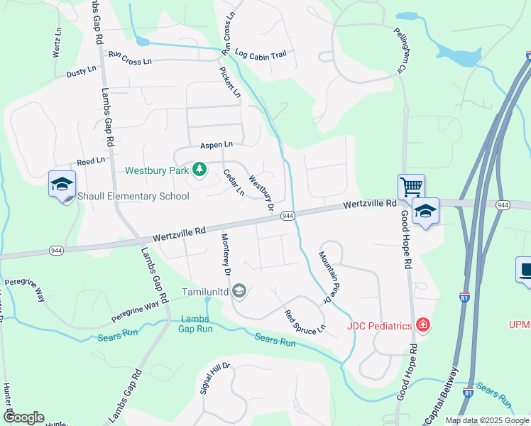 map of restaurants, bars, coffee shops, grocery stores, and more near 5470 Wertzville Road in Enola