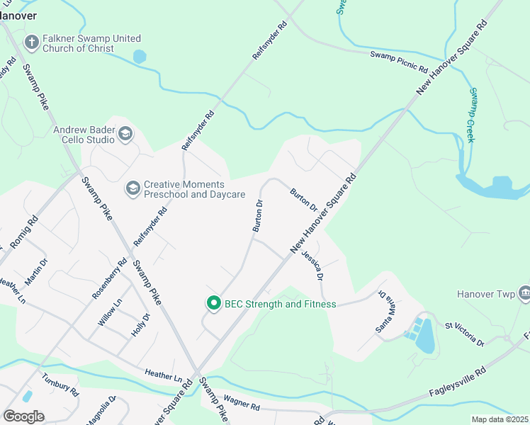 map of restaurants, bars, coffee shops, grocery stores, and more near 2976 Burton Court in Gilbertsville
