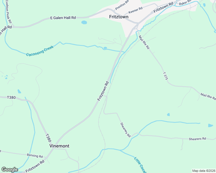 map of restaurants, bars, coffee shops, grocery stores, and more near 1192 Fritztown Road in Reinholds