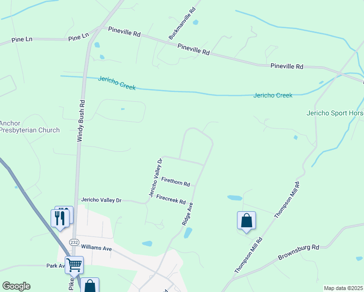 map of restaurants, bars, coffee shops, grocery stores, and more near 324 Hunters Wood Drive in Newtown