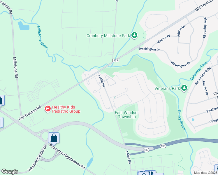 map of restaurants, bars, coffee shops, grocery stores, and more near 334 Wood Mill Drive in East Windsor