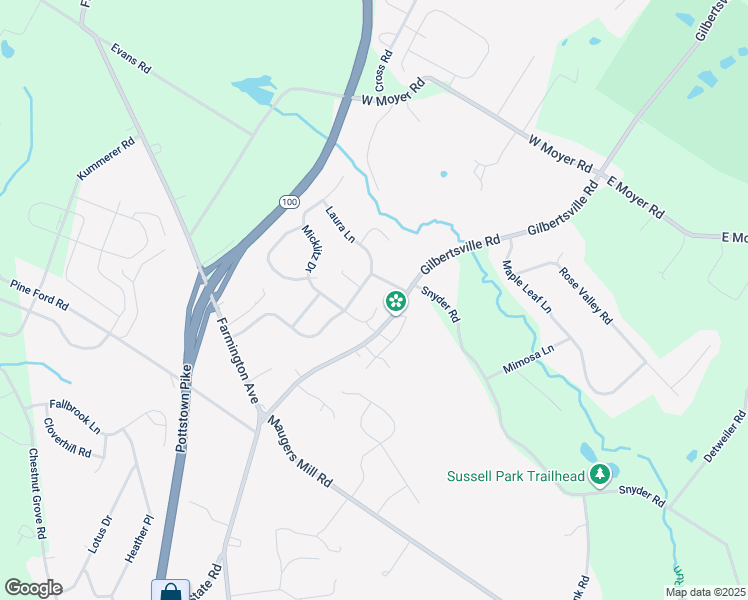 map of restaurants, bars, coffee shops, grocery stores, and more near 1805 Joanne Circle in Pottstown