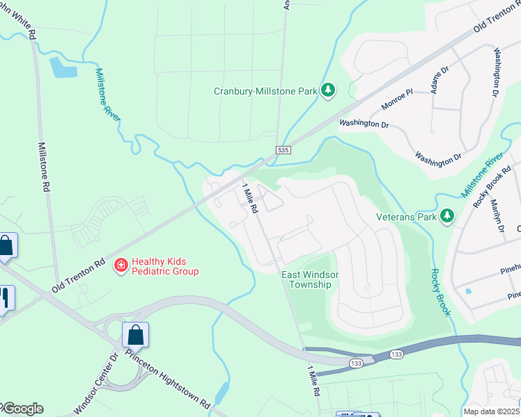 map of restaurants, bars, coffee shops, grocery stores, and more near 334 Wood Mill Drive in East Windsor