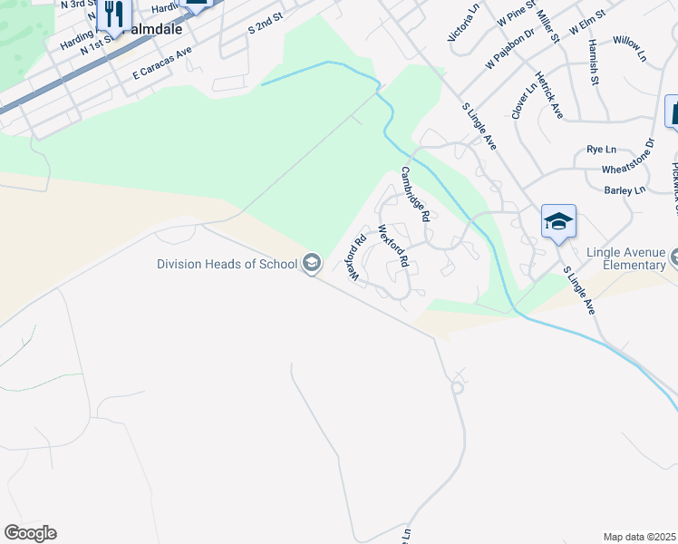 map of restaurants, bars, coffee shops, grocery stores, and more near 2150 Wexford Road in Palmyra