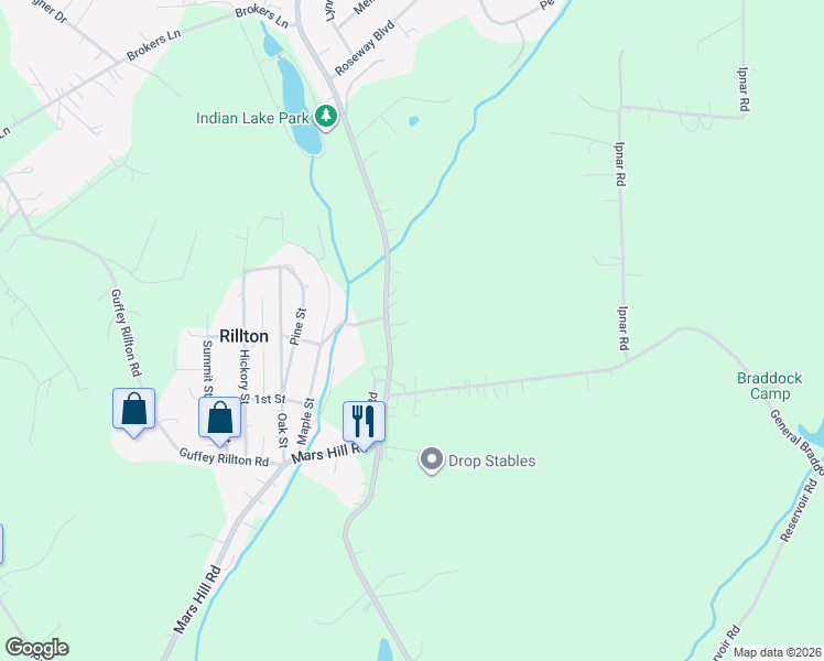 map of restaurants, bars, coffee shops, grocery stores, and more near 2965 Clay Pike in Rillton