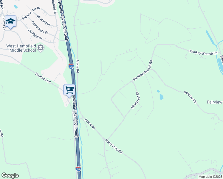 map of restaurants, bars, coffee shops, grocery stores, and more near 191 Monkey Wrench Road in Greensburg