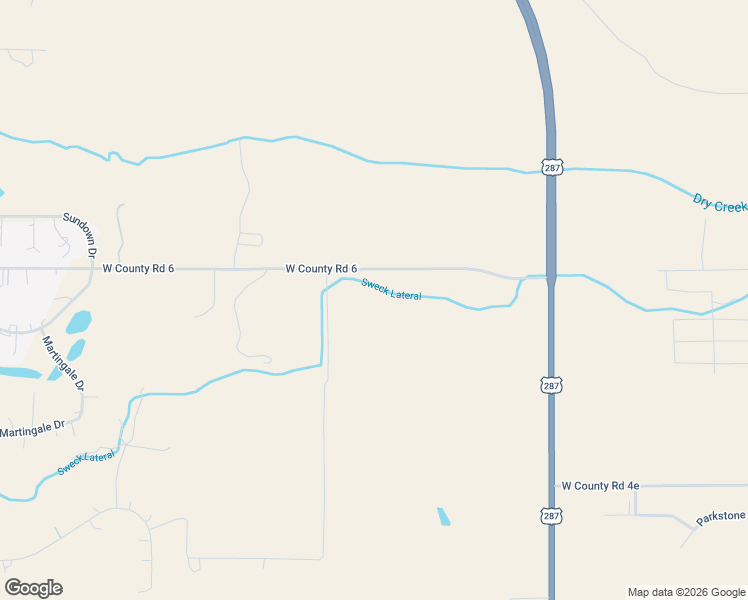 map of restaurants, bars, coffee shops, grocery stores, and more near 1915 West Co Road 6 in Berthoud