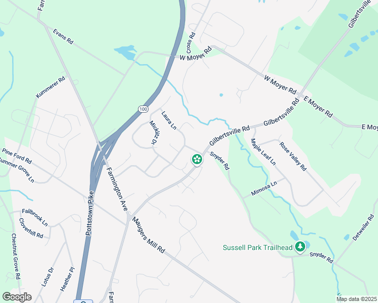 map of restaurants, bars, coffee shops, grocery stores, and more near 34 Cherrytree Lane in Pottstown