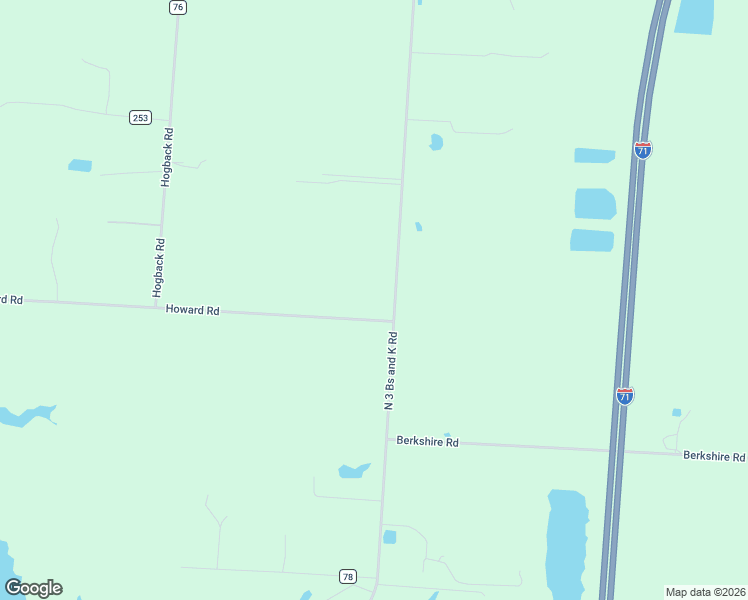 map of restaurants, bars, coffee shops, grocery stores, and more near 1555 North 3 Bs and K Road in Sunbury