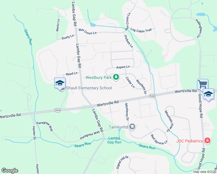 map of restaurants, bars, coffee shops, grocery stores, and more near 6035 Westbury Drive in Enola