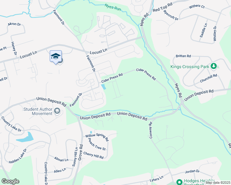 map of restaurants, bars, coffee shops, grocery stores, and more near in Colonial Park