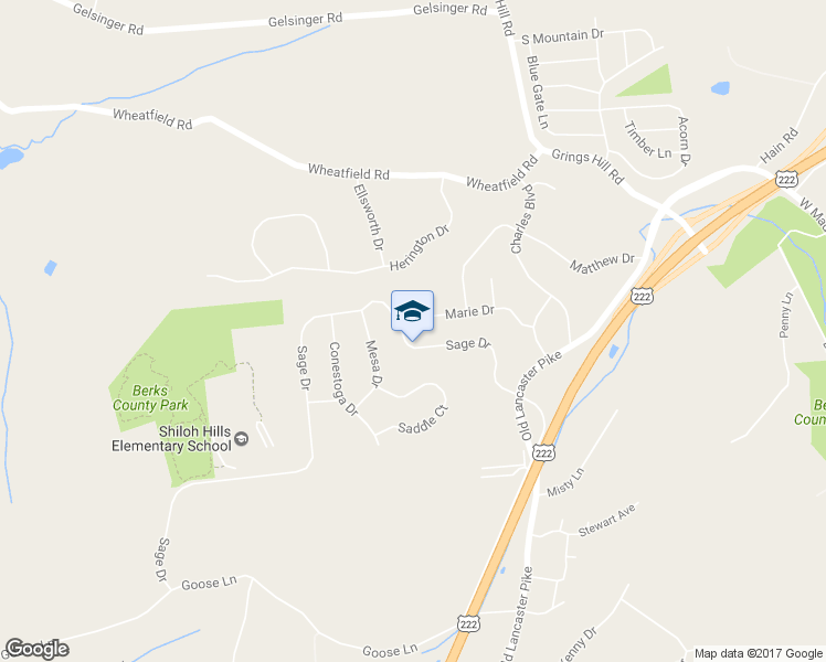 map of restaurants, bars, coffee shops, grocery stores, and more near 10 Marie Drive in Sinking Spring